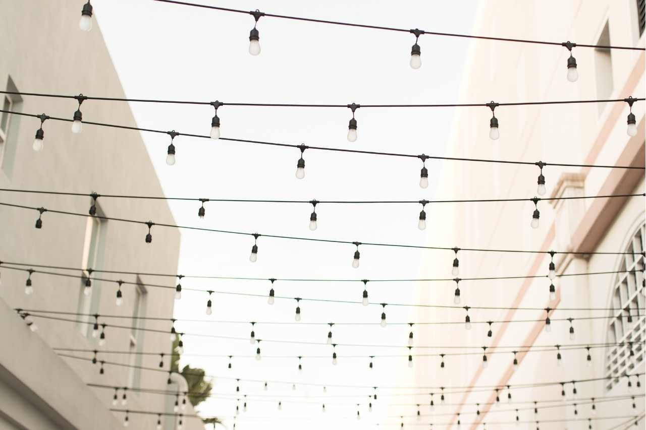 string lights cross design