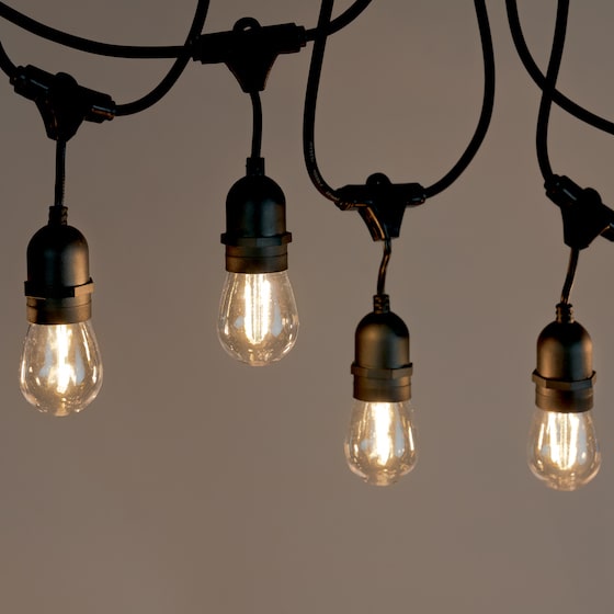 Hanging festoon lights